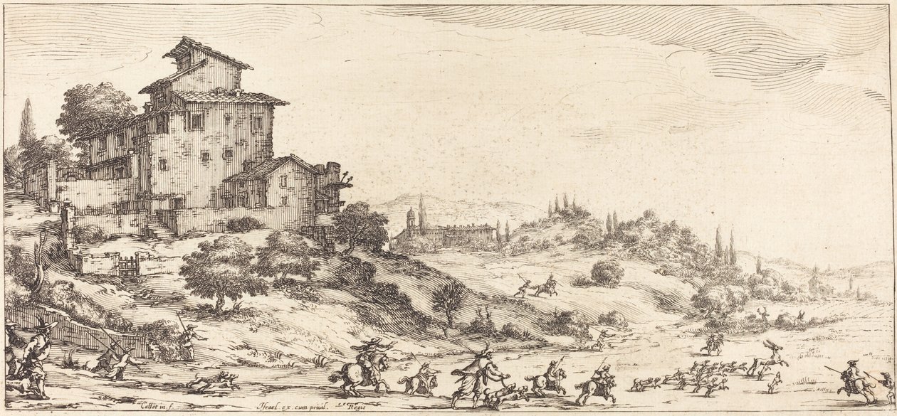 La chasse au cerf, probablement vers 1630 - Jacques Callot