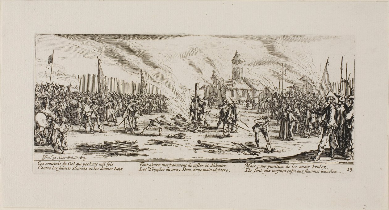 Le pieu, treizième planche des Misères de la guerre - Jacques Callot