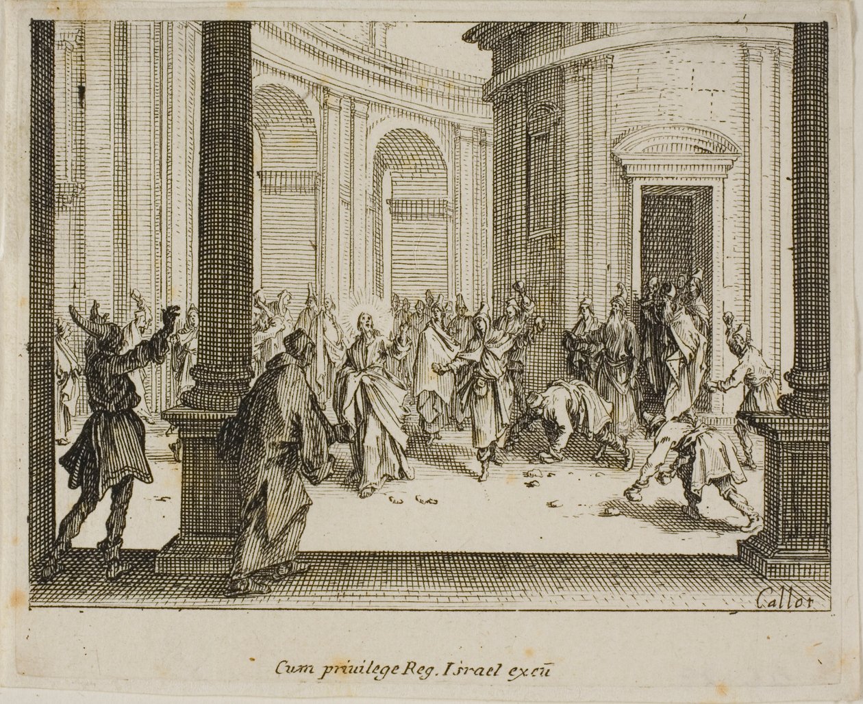 La lapidation de Jésus, extrait du Nouveau Testament - Jacques Callot