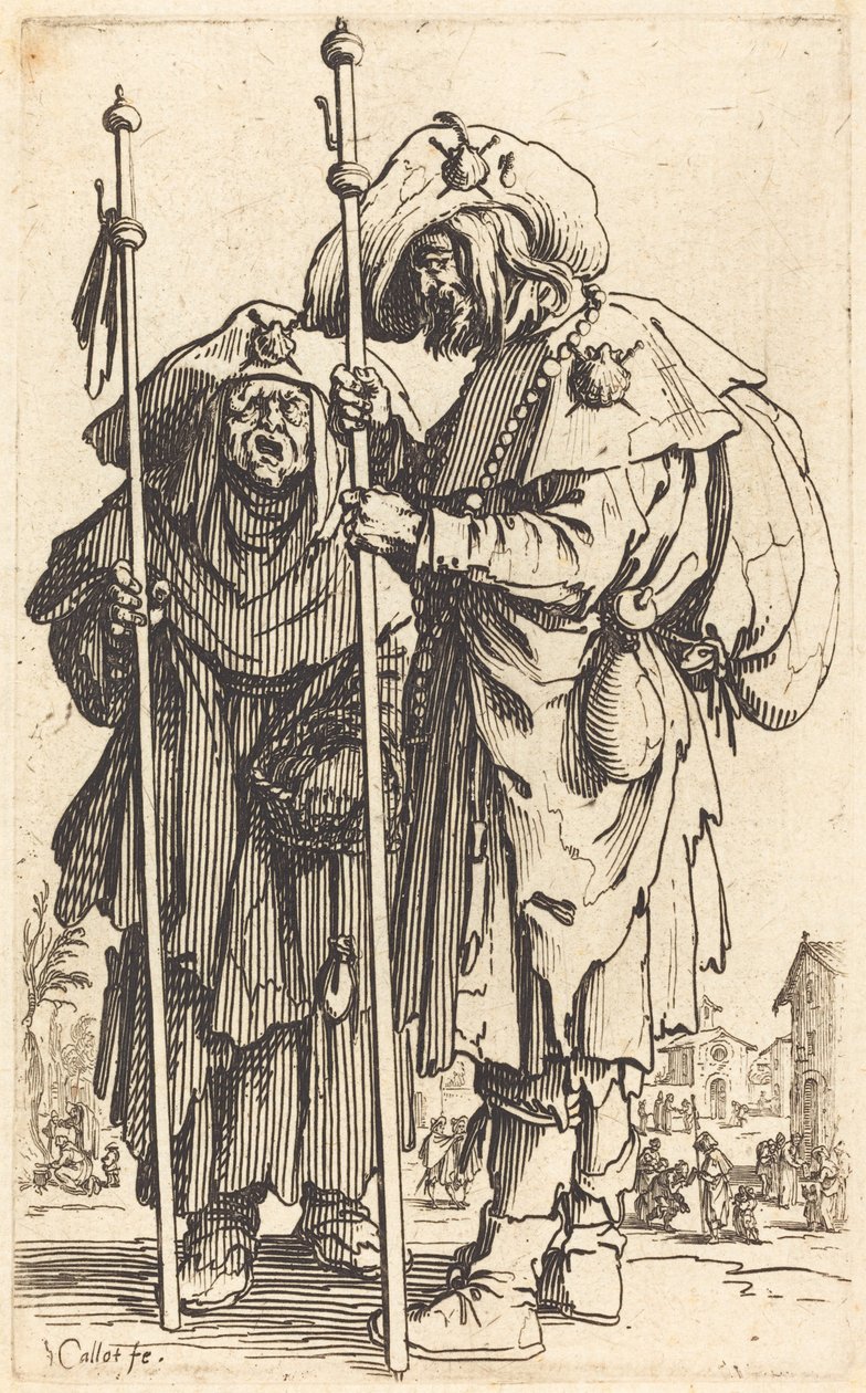 Les deux pèlerins - Jacques Callot