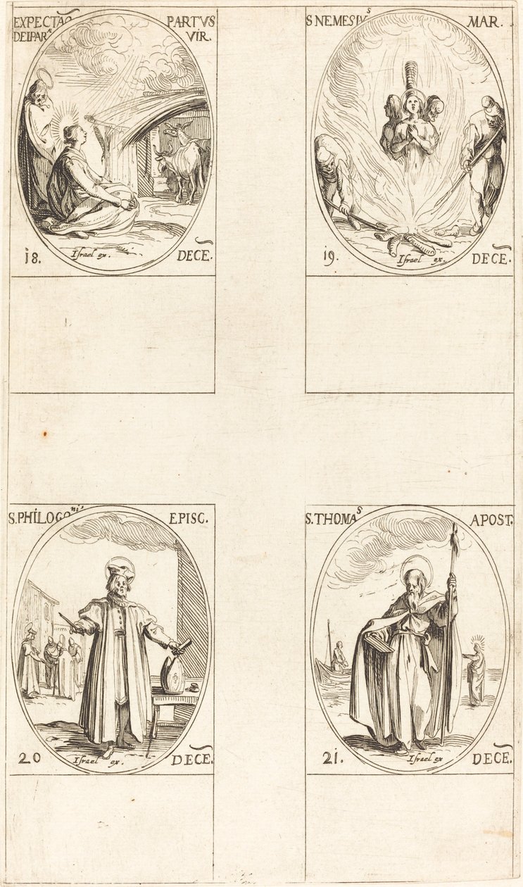 En attendant que la Vierge donne naissance; St. Némésius; St. Philogonius; St. Thomas - Jacques Callot