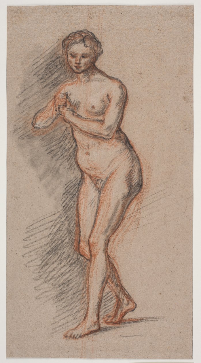 Figure de modèle féminin avec les mains devant la poitrine - Jacques-Francois-Joseph Saly