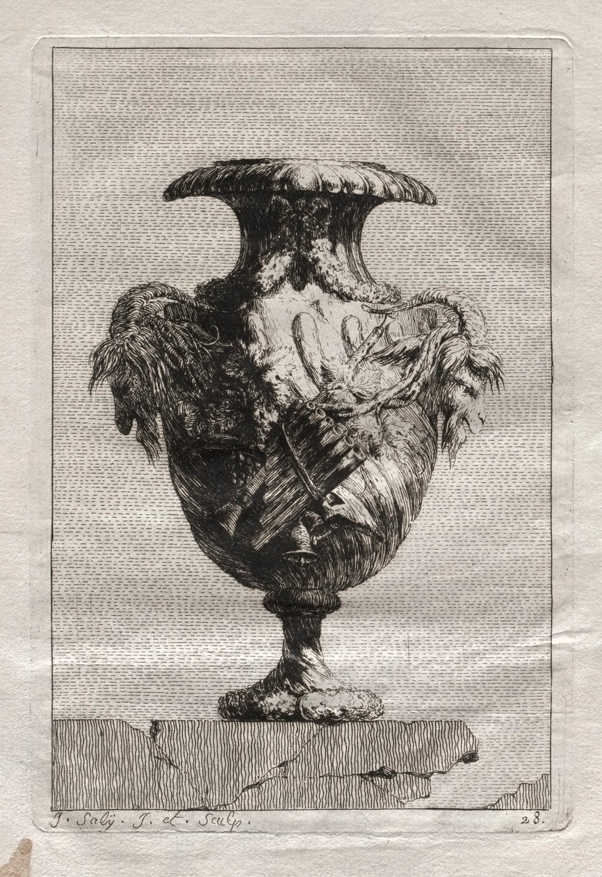Suite de vases : Planche 28, 1746 - Jacques Francois Joseph Saly