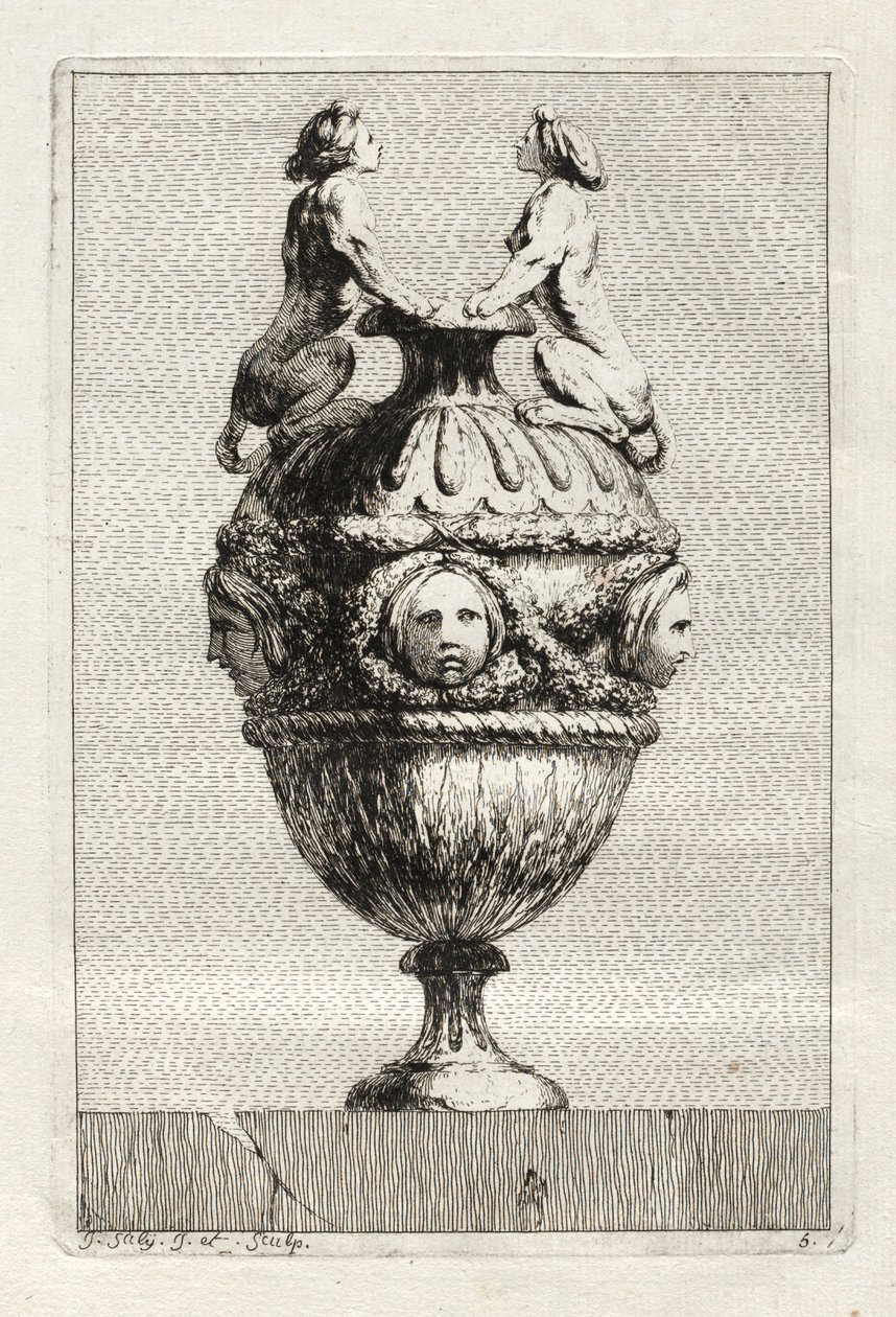 Suite de vases : Planche 5 - Jacques Francois Joseph Saly