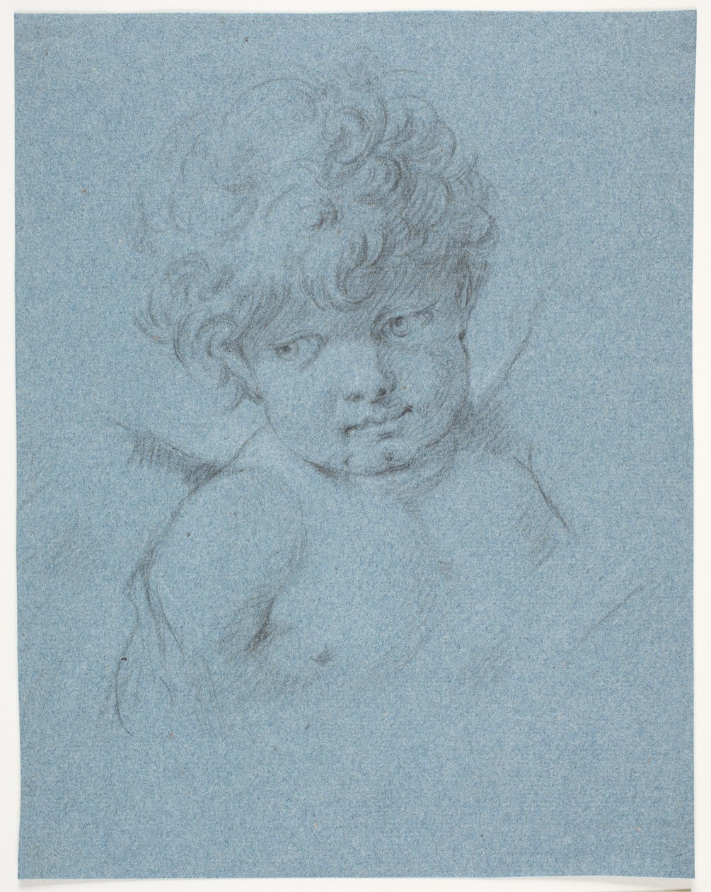 Ange ailé ? Amour ? Buste - Jacques Francois Joseph Saly