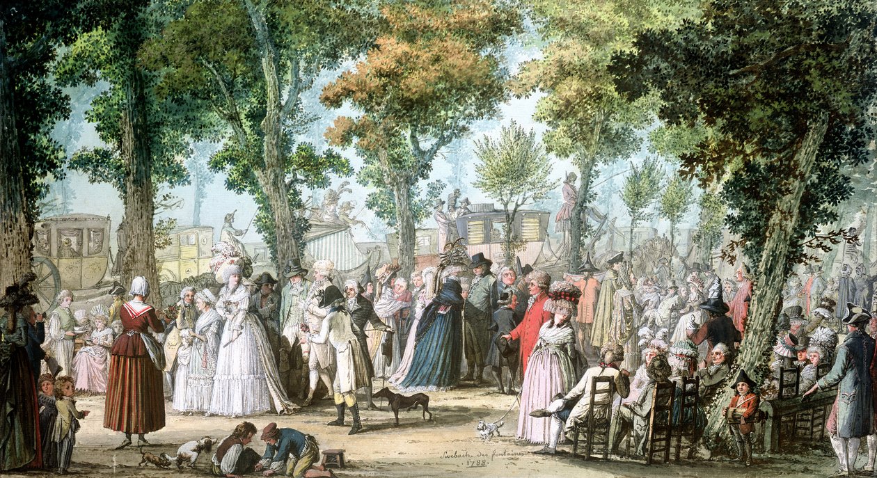 Promenade en Boulevard du Temple, 1788 - Jacques Francois Joseph Swebach