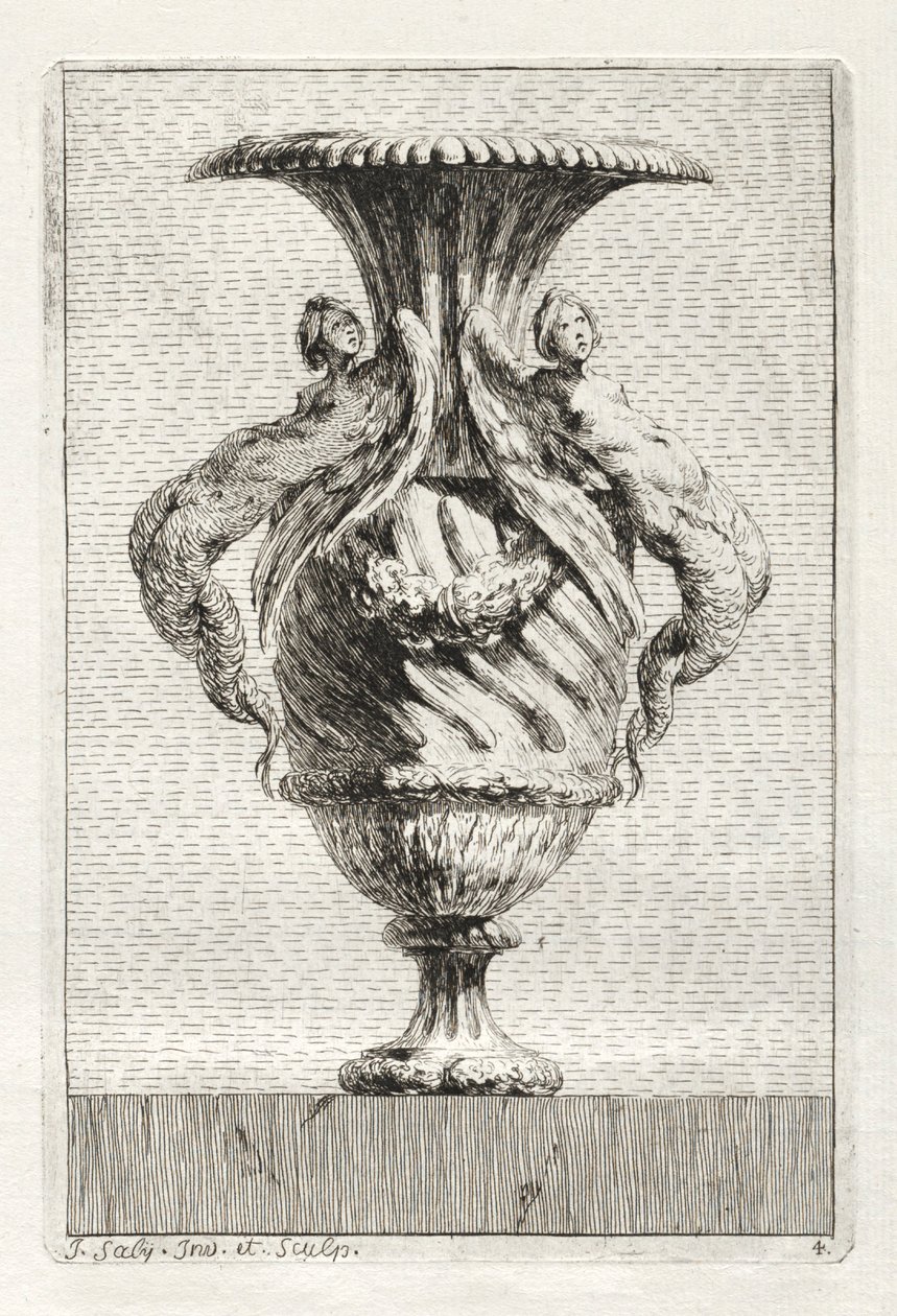 Suite de vases :  Planche 4 - Jacques François Saly