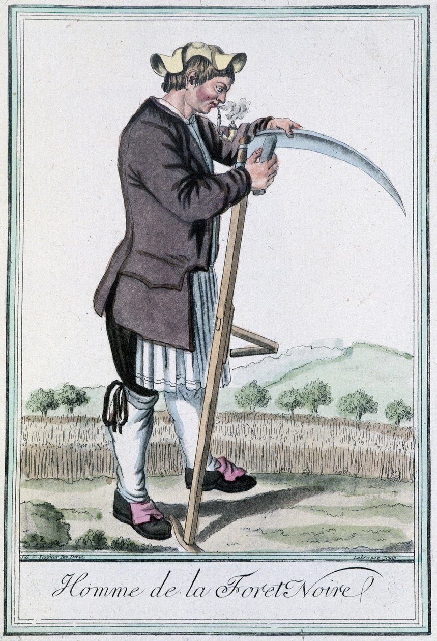Homme de la Forêt-Noire - dans « Encyclopédie des voyages » par Grasset St Sauveur, éd. 1796 - Jacques Grasset de Saint Sauveur