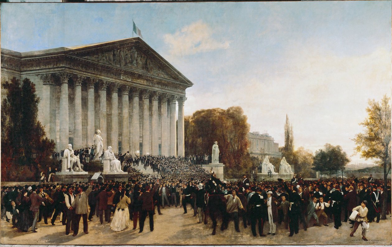 Palais Bourbon, siège du Corps législatif, après la dernière séance... (peinture sur toile) - Jacques Guiaud