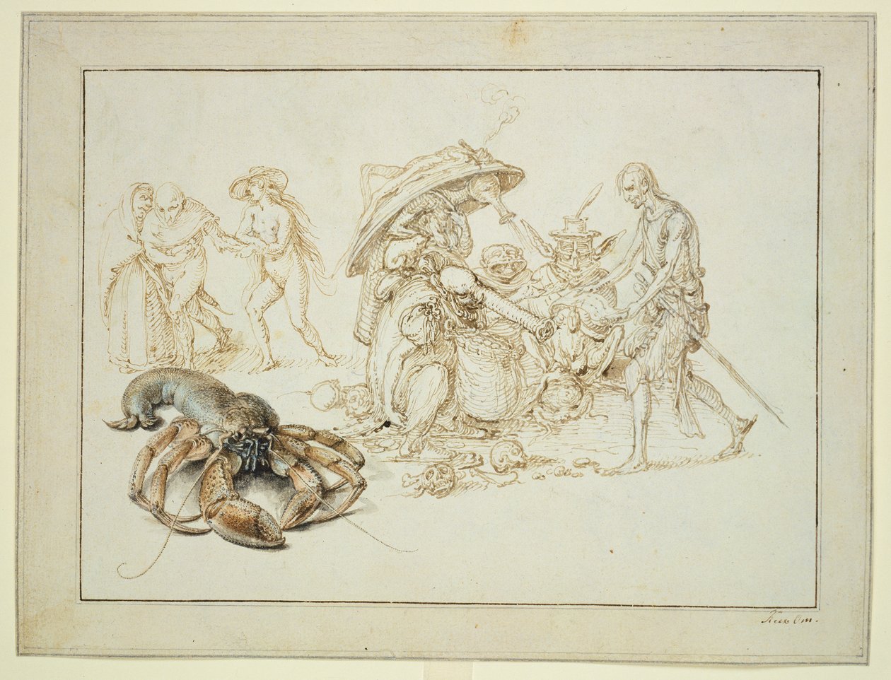 Homard et deux sorcières, vers 1602 - Jacques II de Gheyn