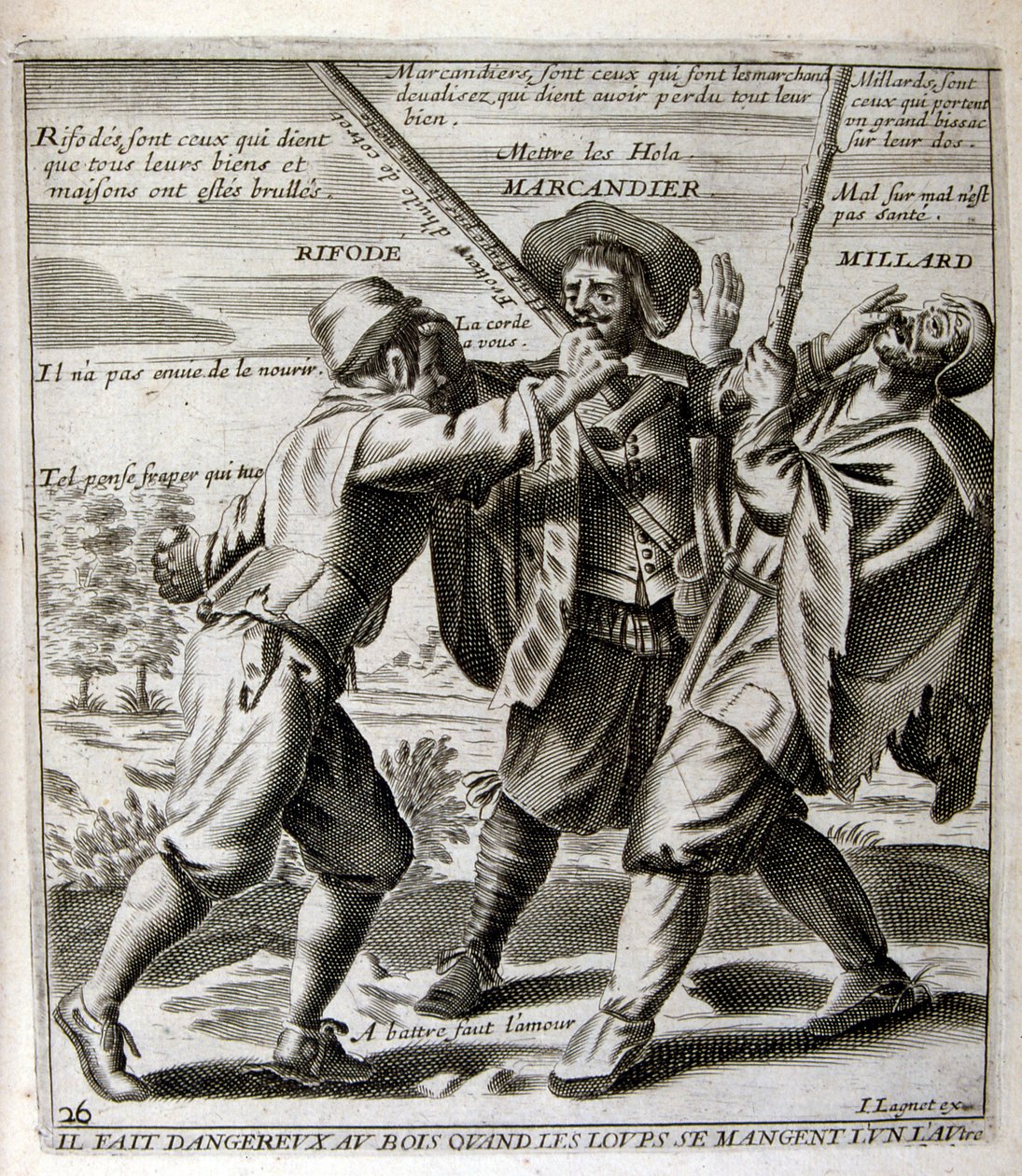 Illustration gravée du 17e siècle tirée d