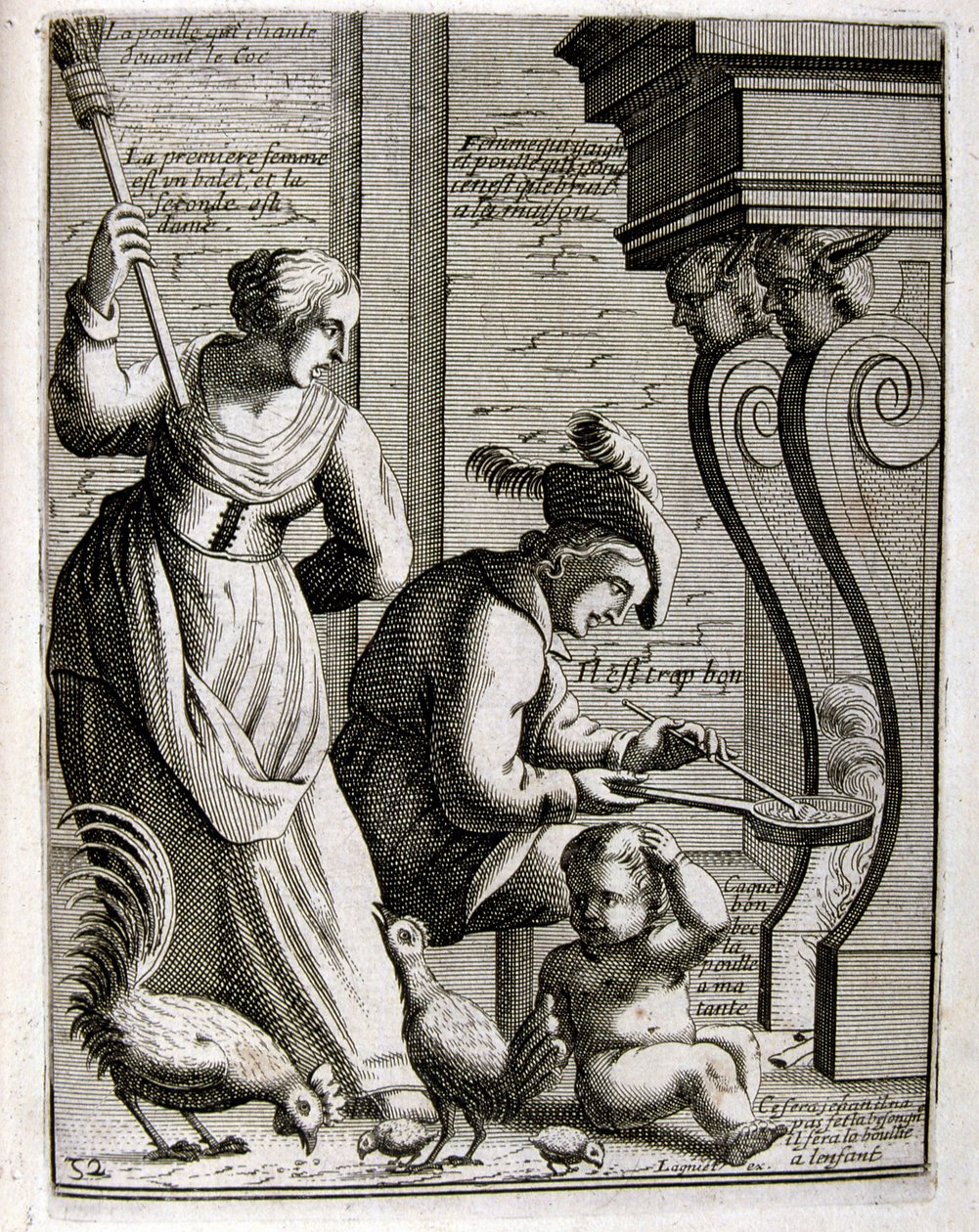 Illustration gravée du 17e siècle tirée d