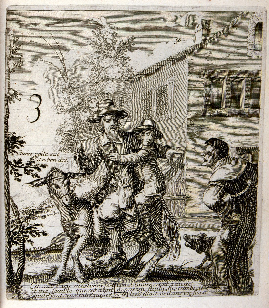 Illustration des fables de Jean de La Fontaine (gravure) - Jacques Lagniet