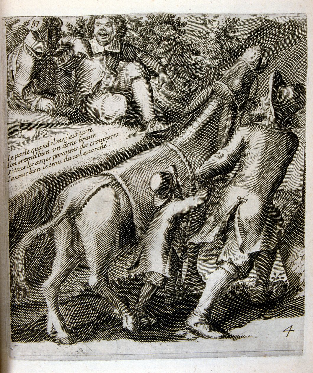 Illustration des fables de Jean de La Fontaine (gravure) - Jacques Lagniet