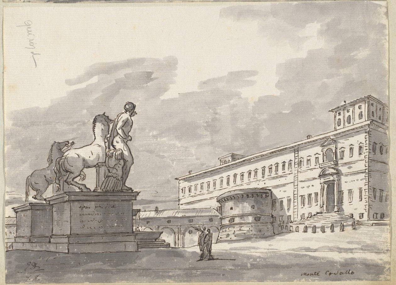 Monte Cavallo, avec les dompteurs de chevaux - Jacques Louis David