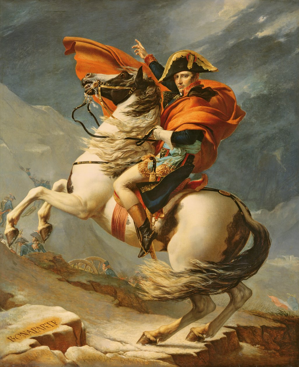 Napoléon traversant les Alpes le 20 mai 1800 - Jacques Louis David