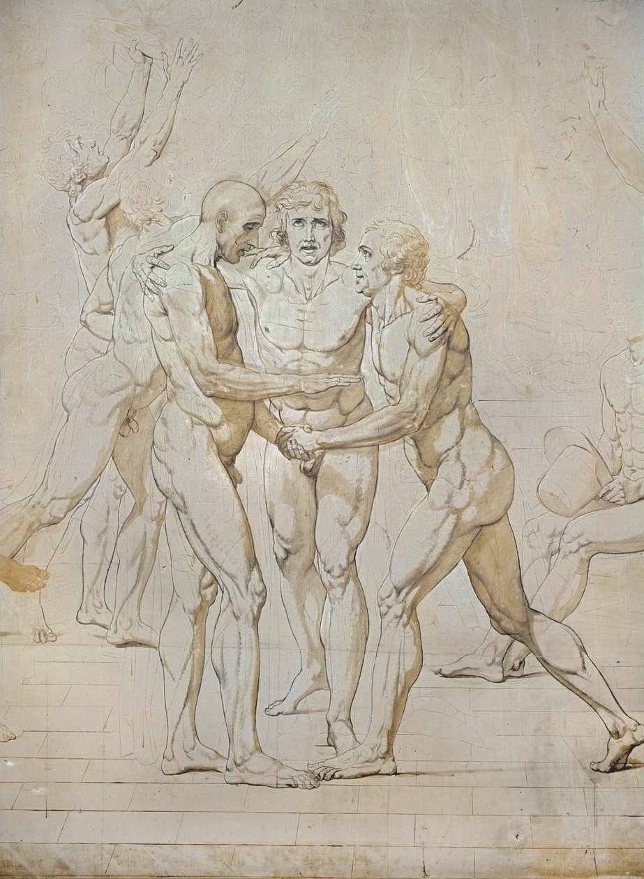 Esquisse du serment du Jeu de Paume ... - Jacques Louis David