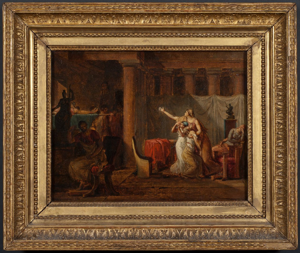 Les licteurs rapportent à Brutus les corps de ses fils. Étude - Jacques Louis David