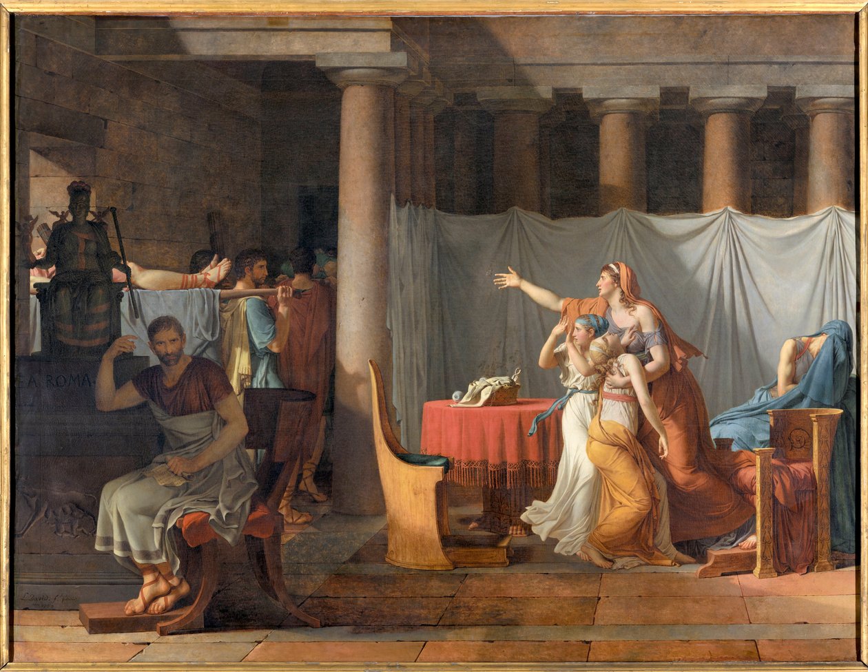 Les licteurs rapportent à Lucius Junius Brutus les corps de ses fils - Jacques Louis David