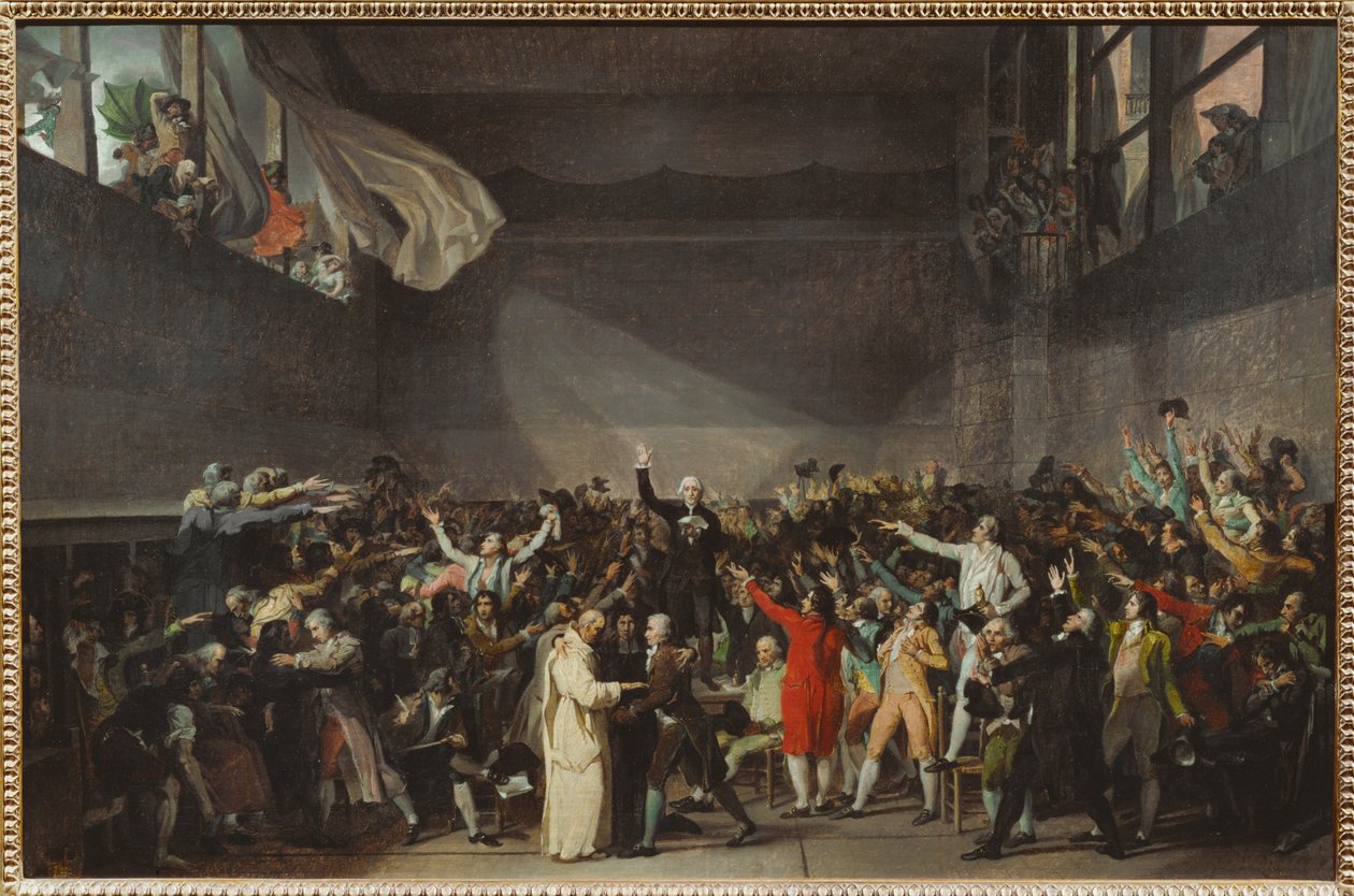 Le serment du Jeu de Paume, lorsque les Trois États ont refusé de se dissoudre sur ordre royal ... - Jacques Louis David