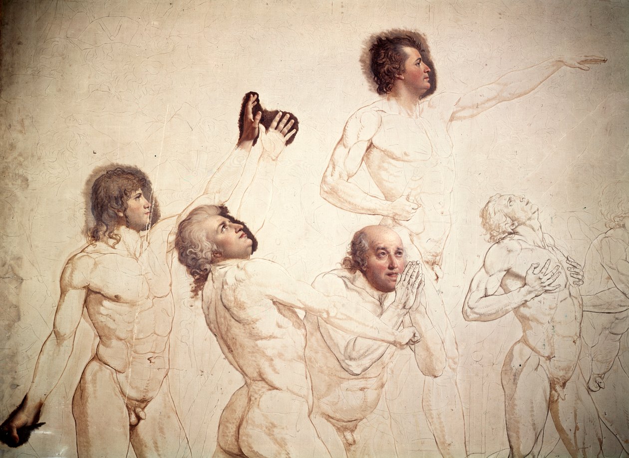 Le Serment du Jeu de Paume (détail) - Jacques Louis David