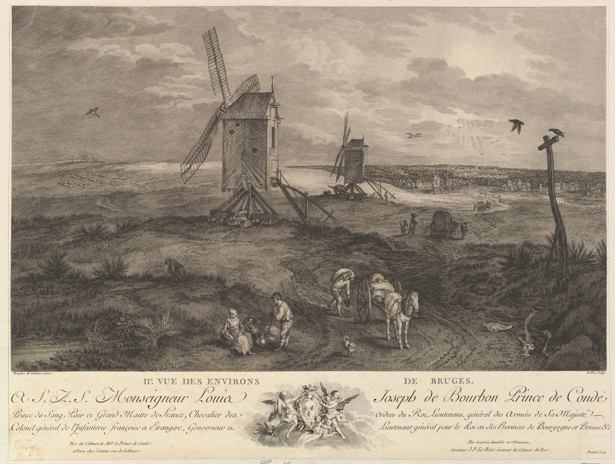 Deuxième vue des environs de Bruges - Jacques Philippe Le Bas