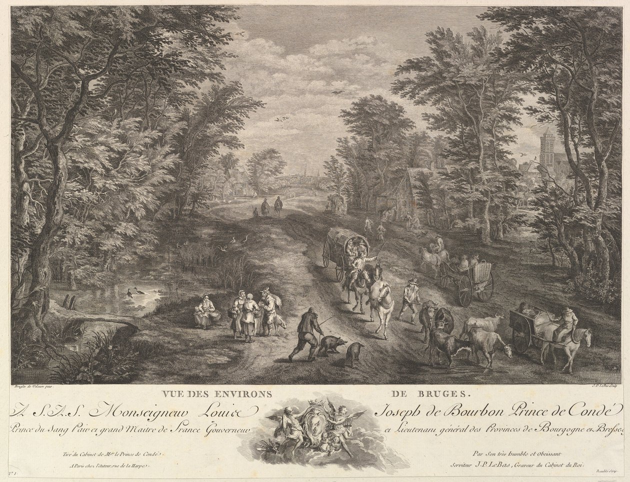 Vue des environs de Bruges - Jacques Philippe Le Bas