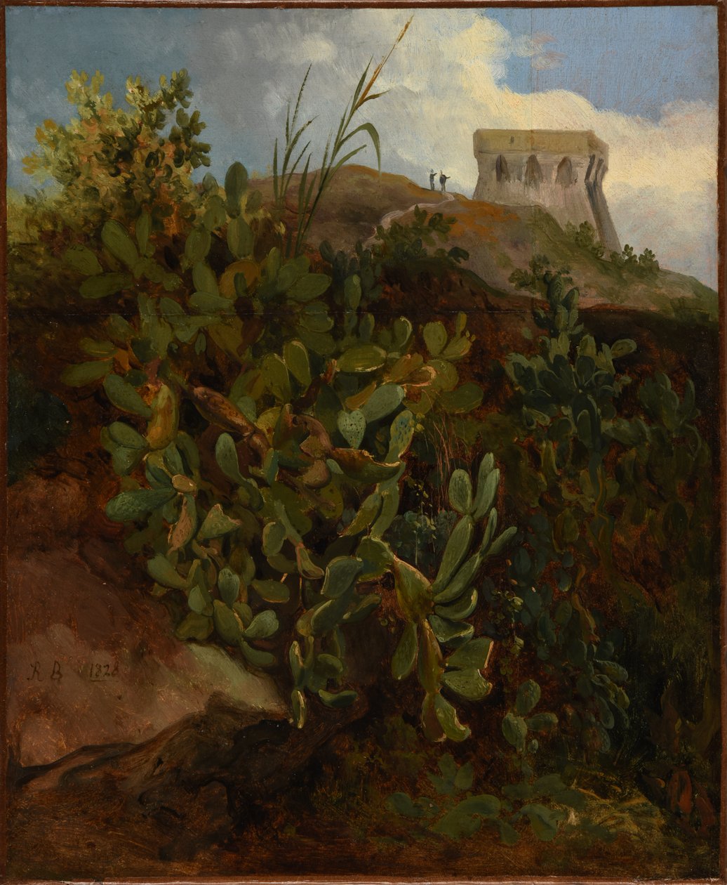 Tour et cactus - Jacques Raymond Brascassat