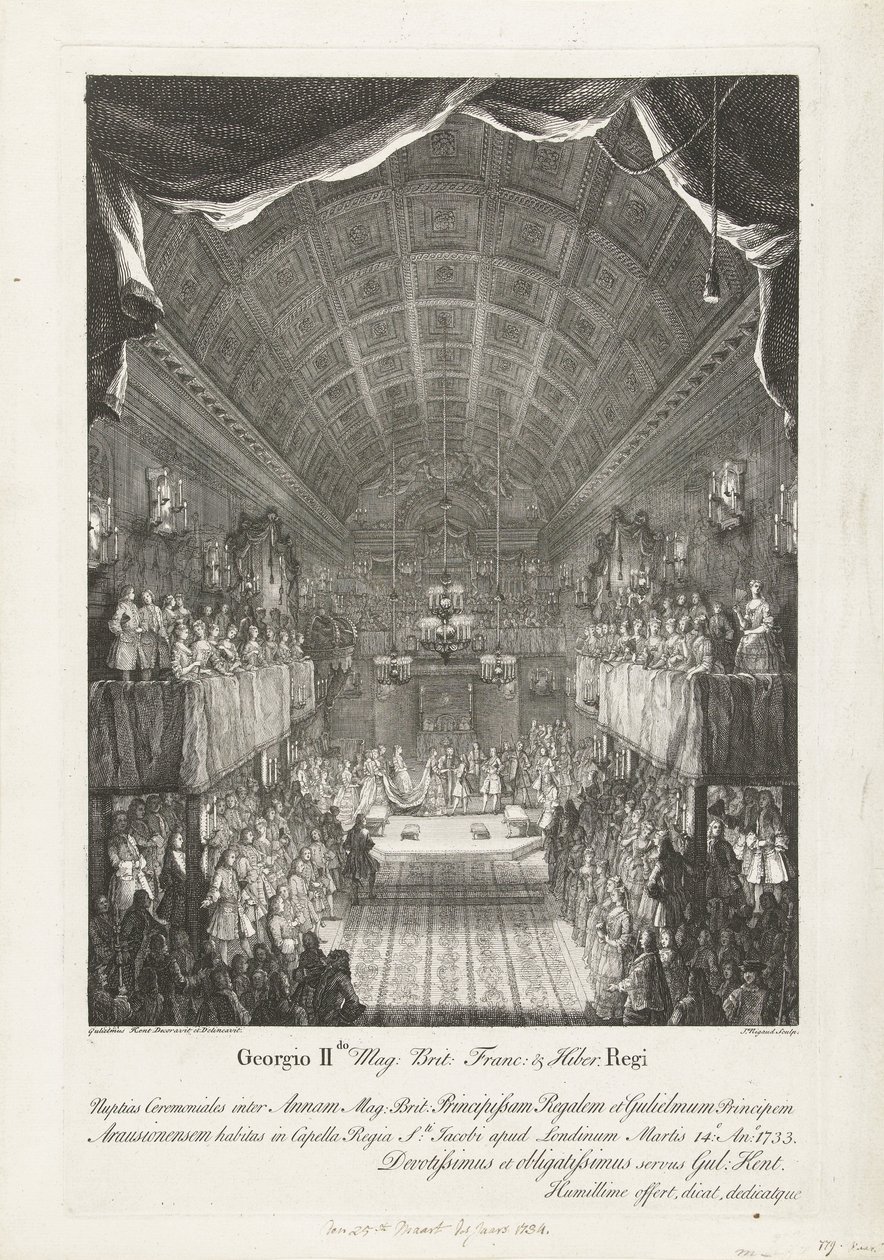 Mariage de Guillaume IV avec la princesse Anna, 1734 - Jacques Rigaud