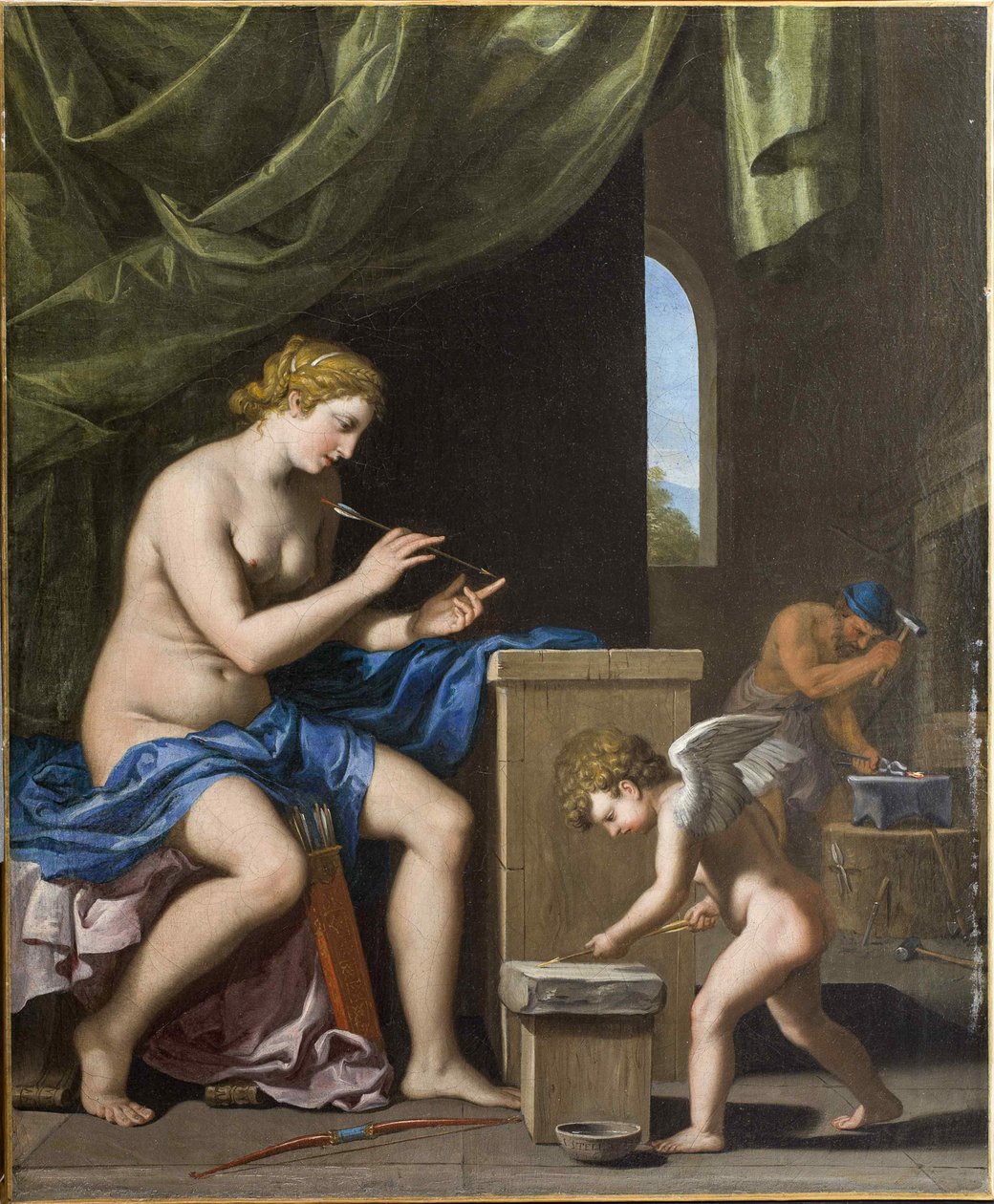 Vulcain forgeant les flèches pour Cupidon, vers 1645 - Jacques Stella