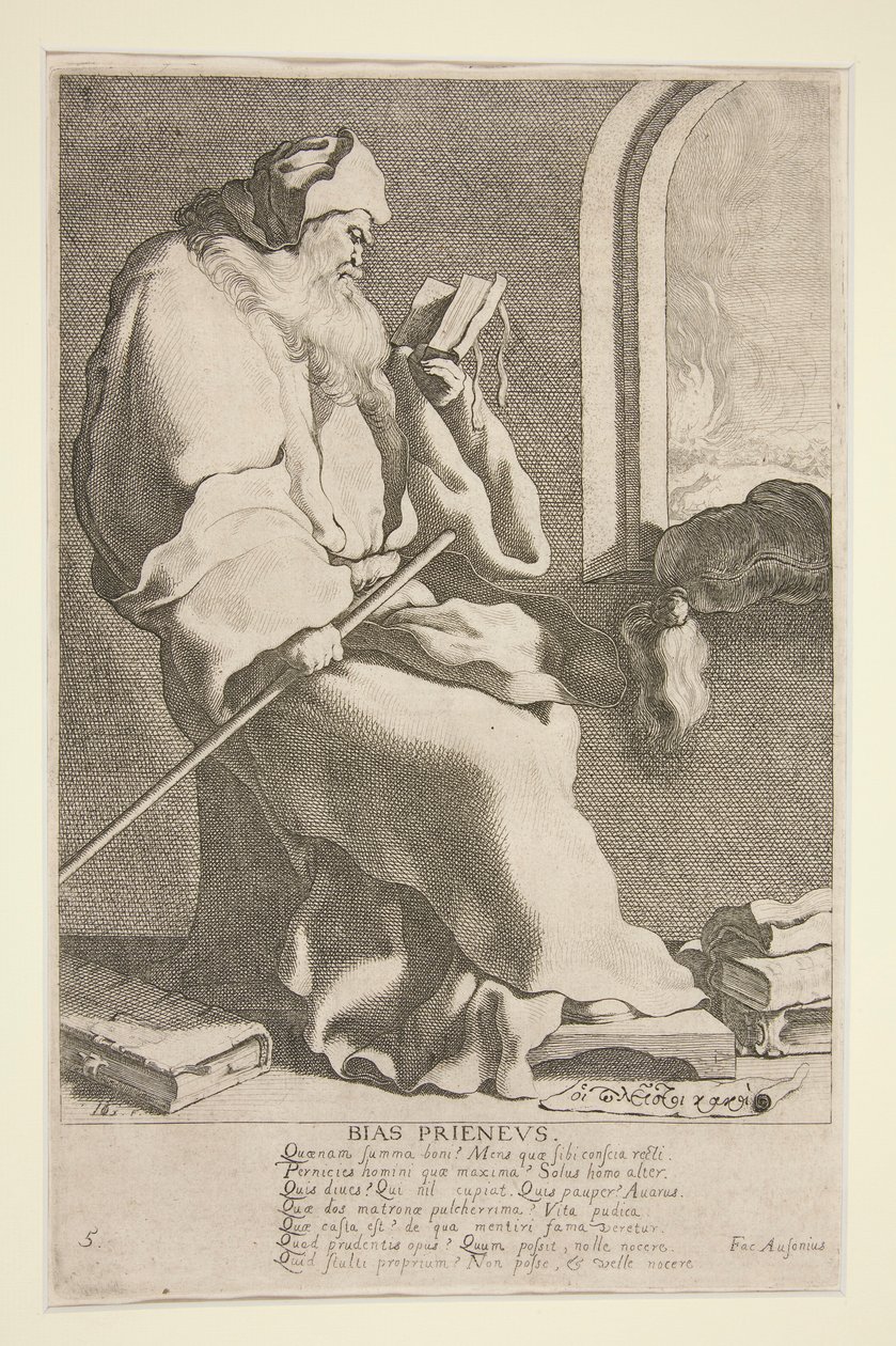 Bias Prieneus, n°5 de la série Les Sept Sages de Grèce - Jacques de Gheyn III