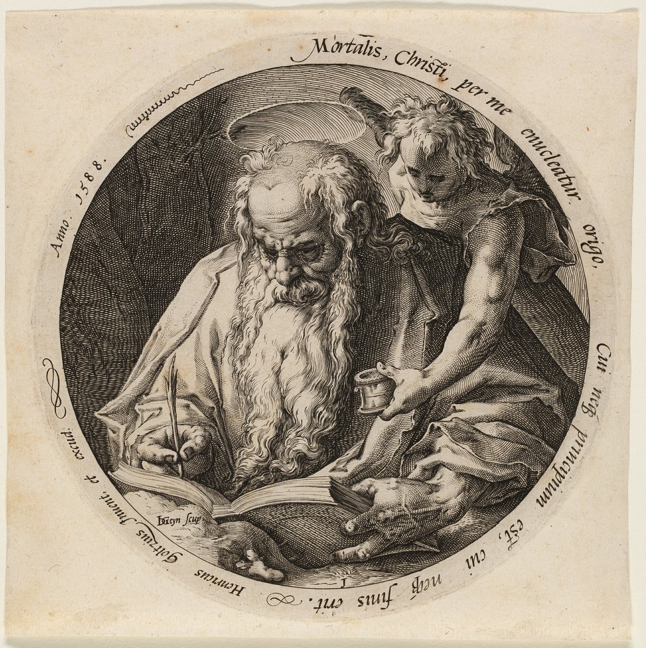 Saint Matthieu, première planche des Quatre évangélistes - Jacques de Gheyn II