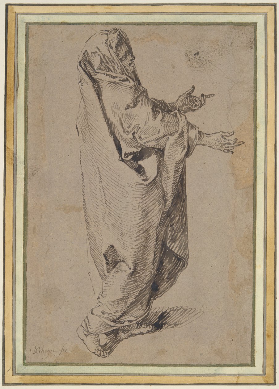 Étude pour une Vierge Marie debout - Jacques de Gheyn II