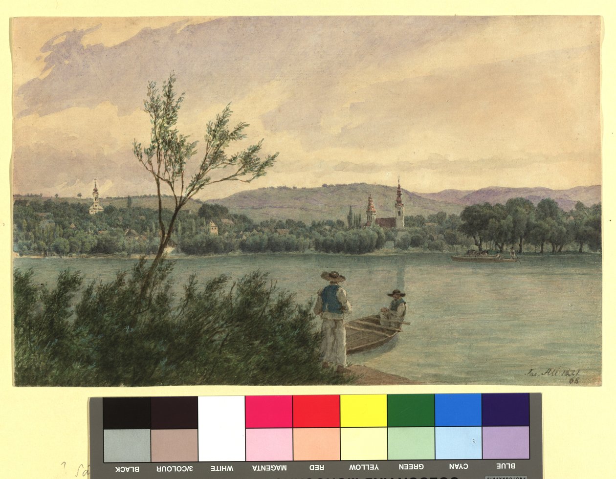 Bras du Danube avec la Kamenitz près de Peterwardein - Jakob Alt
