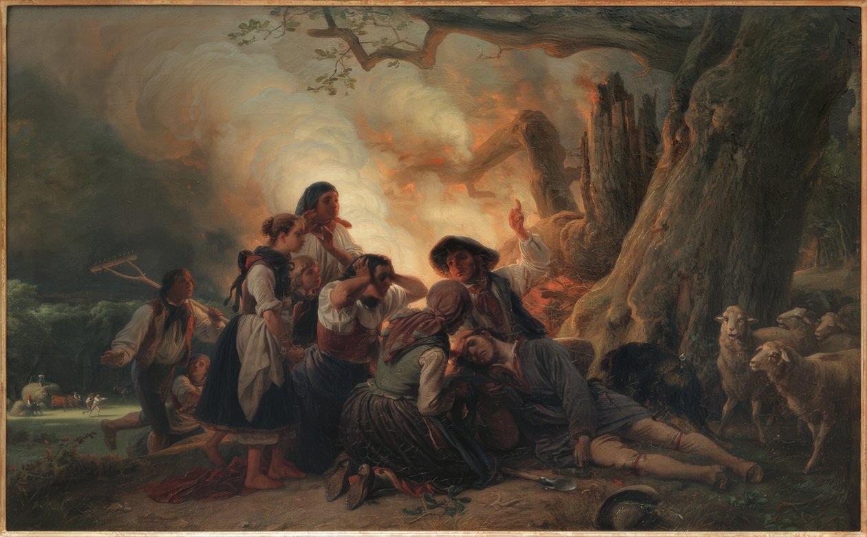 Le berger frappé par la foudre - Jakob Becker