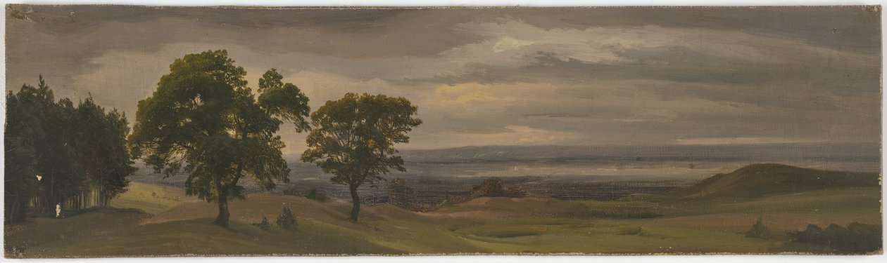 Paysage de prairie au crépuscule - Jakob Becker