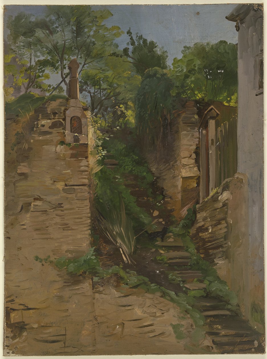 Escalier de jardin entre deux murs - Jakob Becker