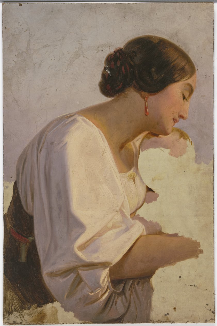 Fille avec des boucles d