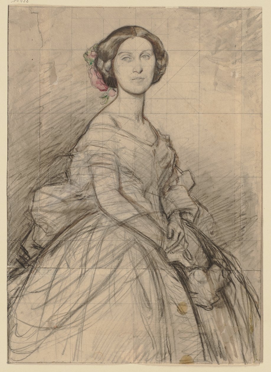 Jeune dame à mi-corps, visage de face - Jakob Becker