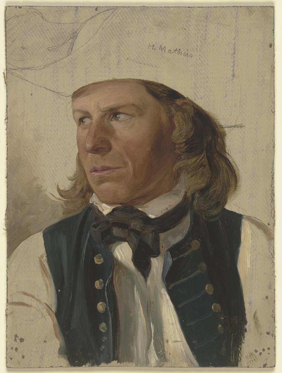 Jeune paysan au gilet bleu - Jakob Becker