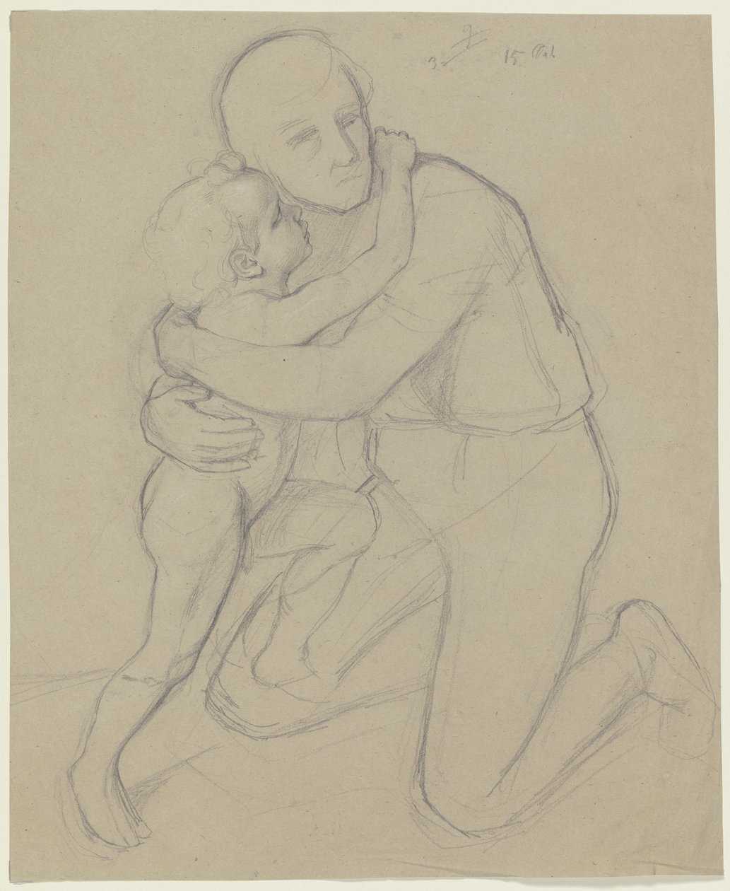 Homme avec enfant - Jakob Becker
