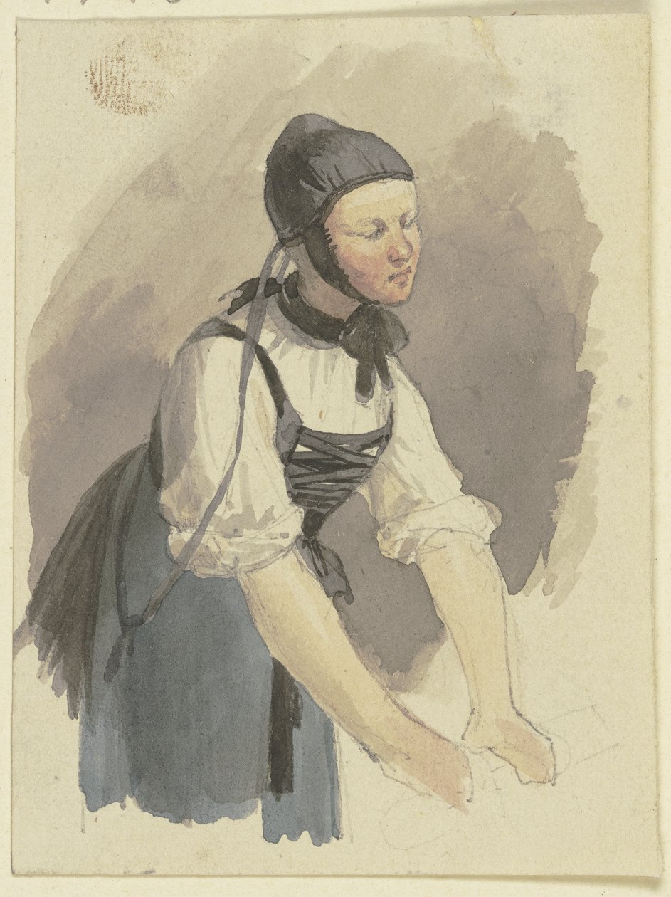 Une femme, agrippant - Jakob Becker