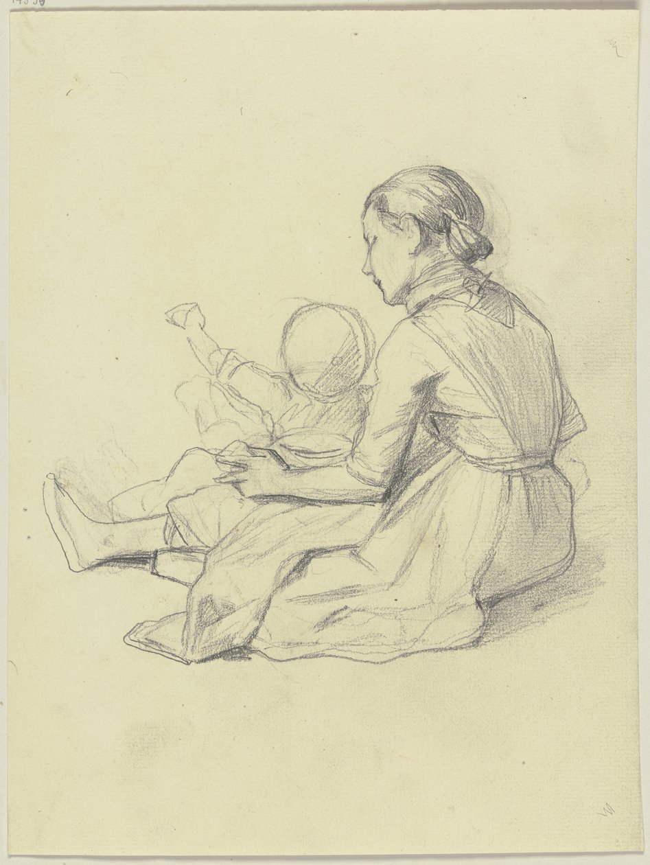 Jeune fille avec un enfant - Jakob Becker