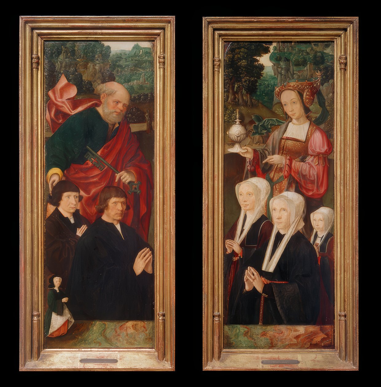 Figures de donateurs avec saint Pierre tenant une clé - Jakob Cornelisz