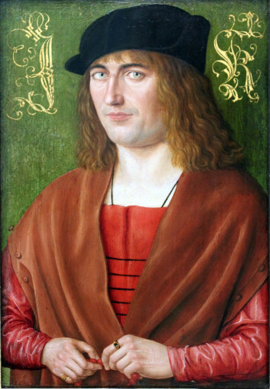 Allemand : Bildnis des Jörg Kötzler, 1499 Portrait de Jörg Ketzler, citoyen de Nuremberg âgé de 28 ans
  (1471-1529) - Jakob Elsner