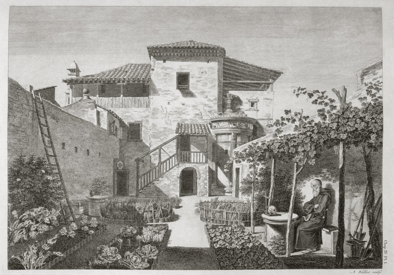 Le Monument de Lysicrates dans le jardin du monastère des Capucins, Athènes, de 