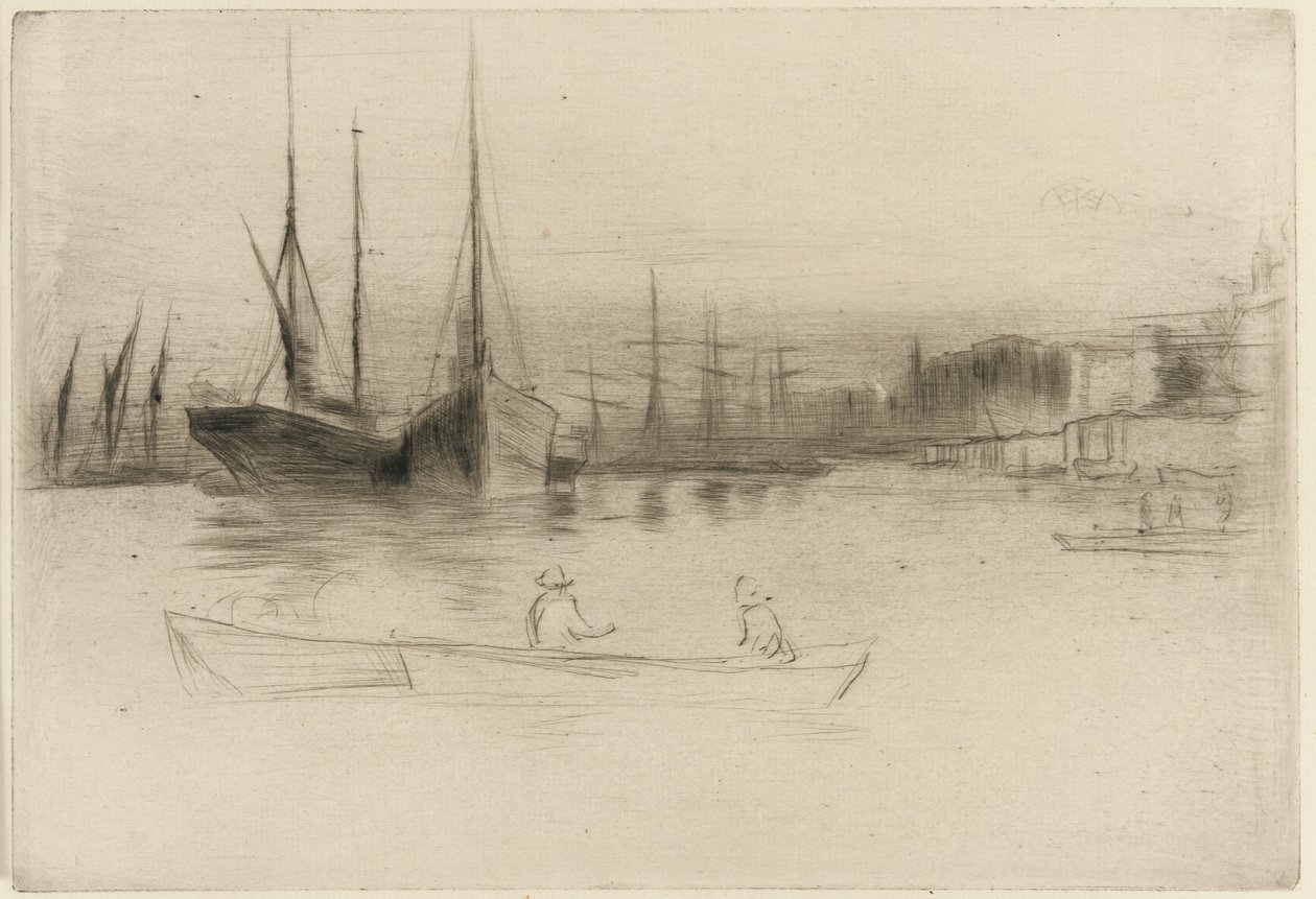 Bateaux à vapeur au large de la Tour, 1875 - James Abbott McNeill Whistler