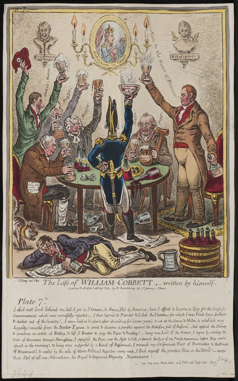 La Vie de William Cobbett, écrite par lui-même, 1809 - James Gillray
