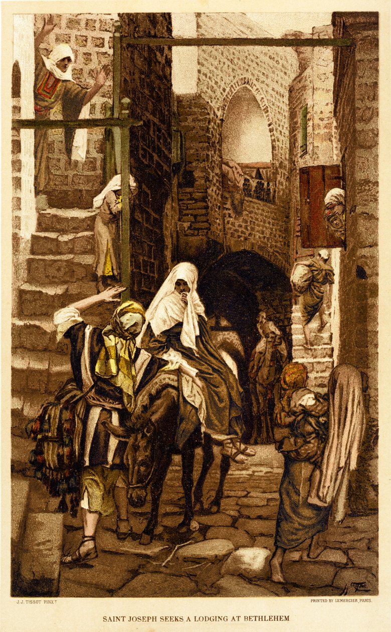 Joseph cherche un logement à Bethléem - Bible - James Jacques Joseph after Tissot