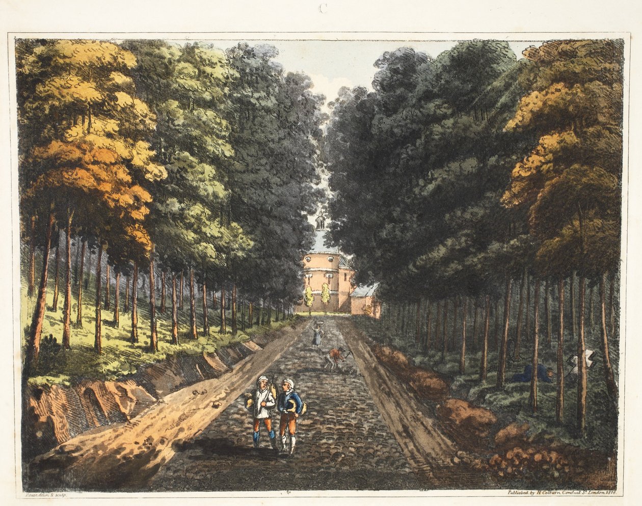 Approche du village de Waterloo, avec la chapelle de Waterloo visible au loin - James Rouse